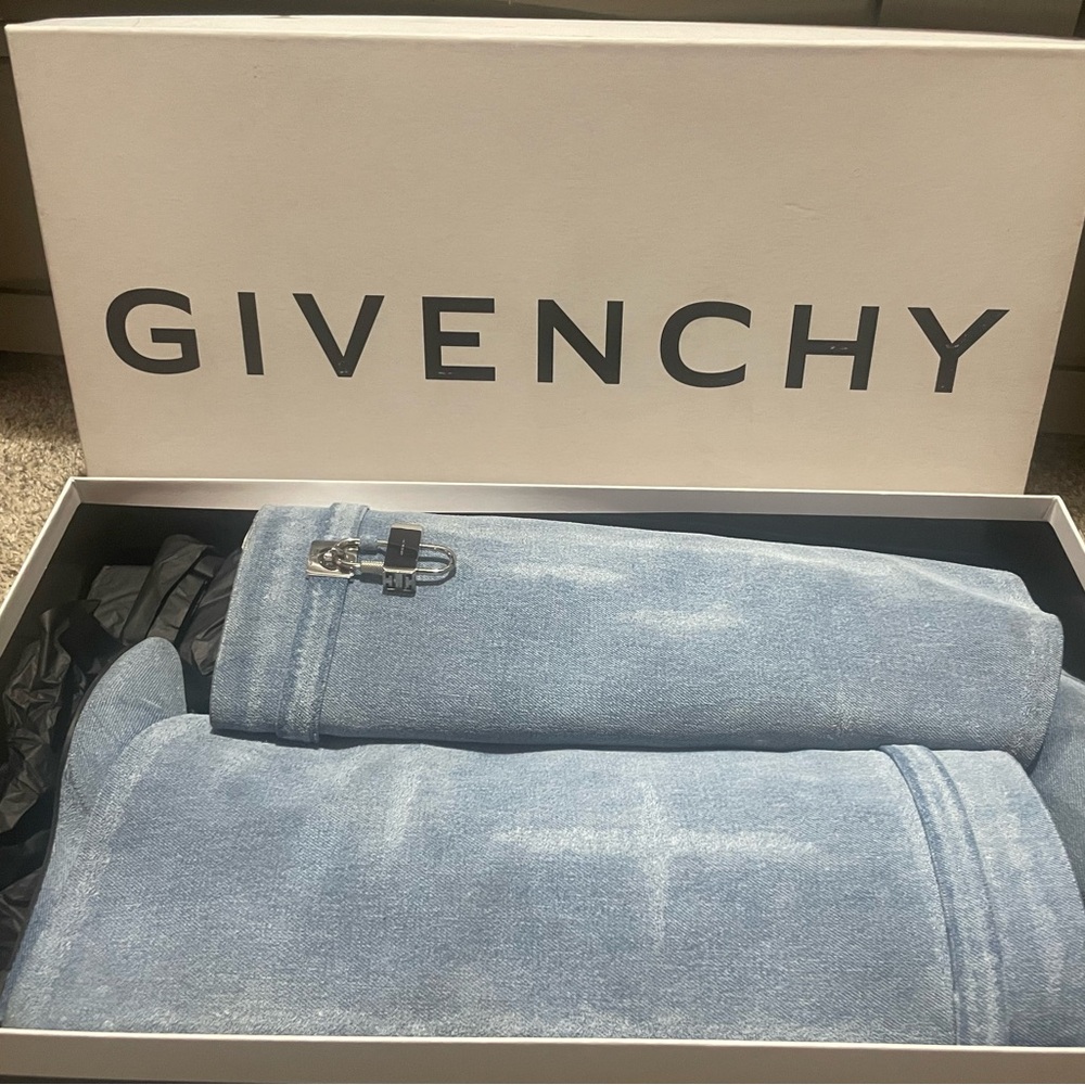 Givenchy Denim Shark Boots.